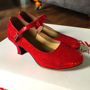 Red Glitter Heels